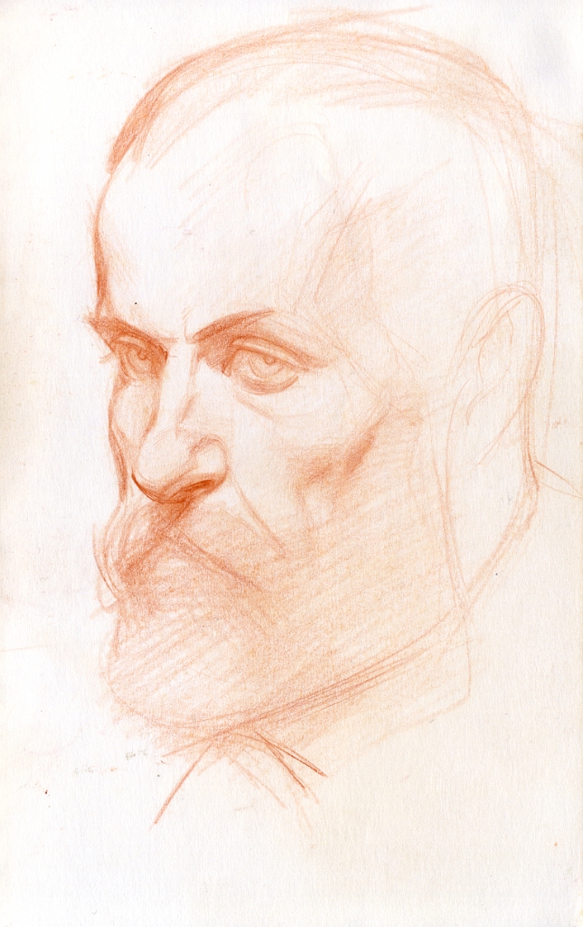 By Dan Gheno,  (From Sketchbook), colored pencil, 5x8.5,  Mid 90's. Please click on above image for greater resolution. All Images © 2016 by Dan Gheno